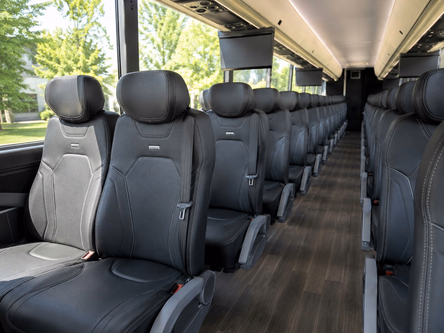 doral charter bus rental interior